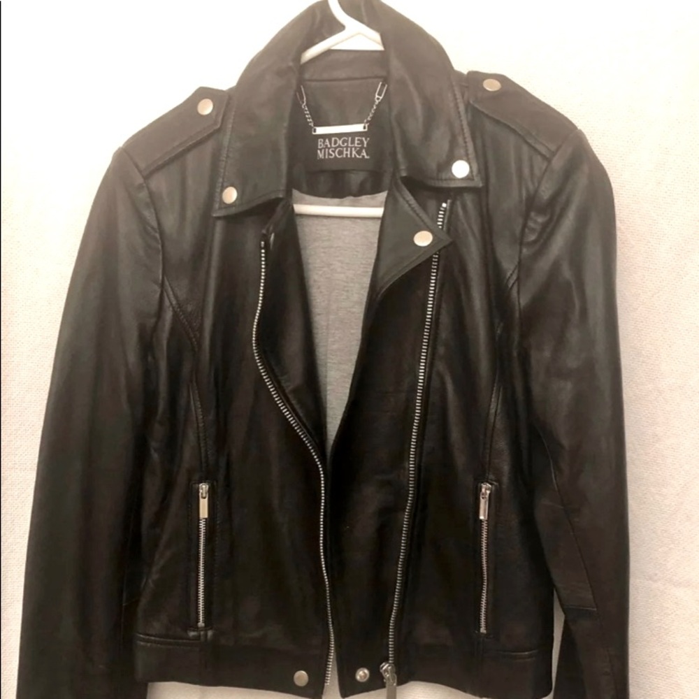 Badgley Mischka leather jacket